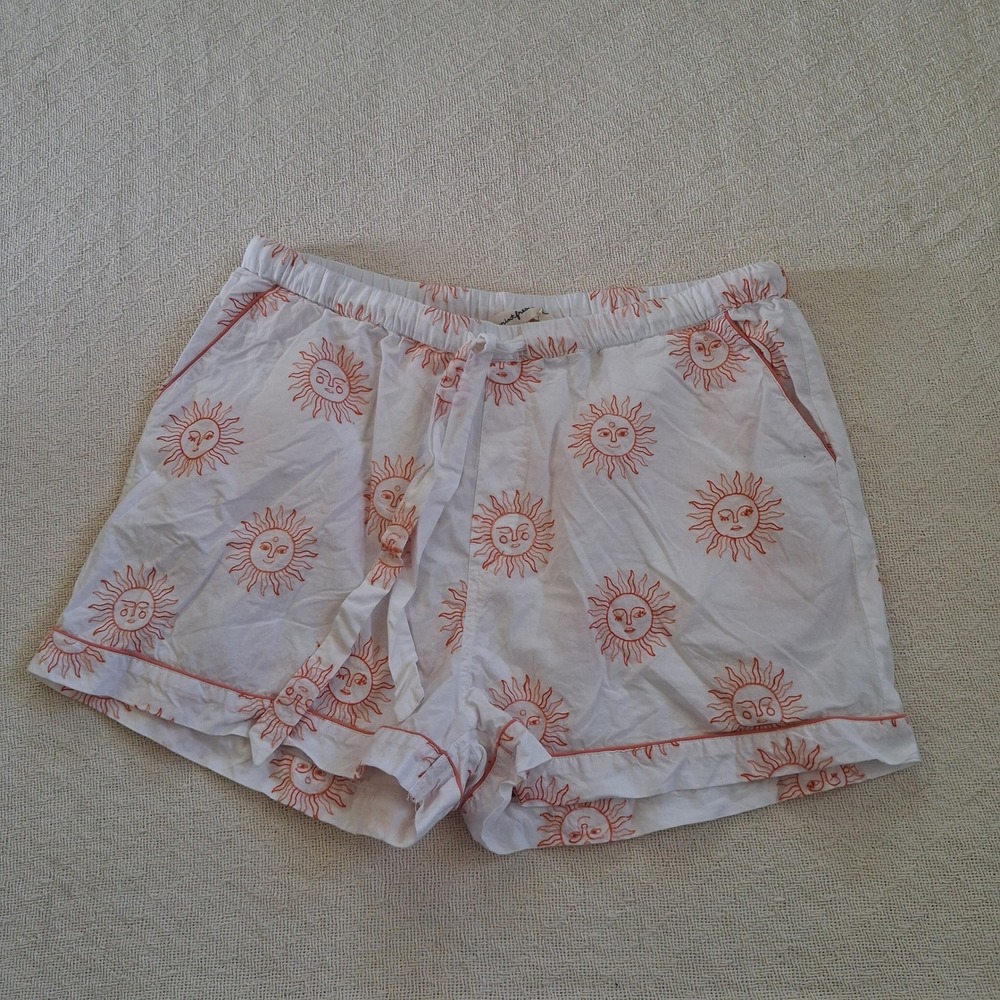 printfresh organic cotton sleepwear celestial sun pajama lounge short medium